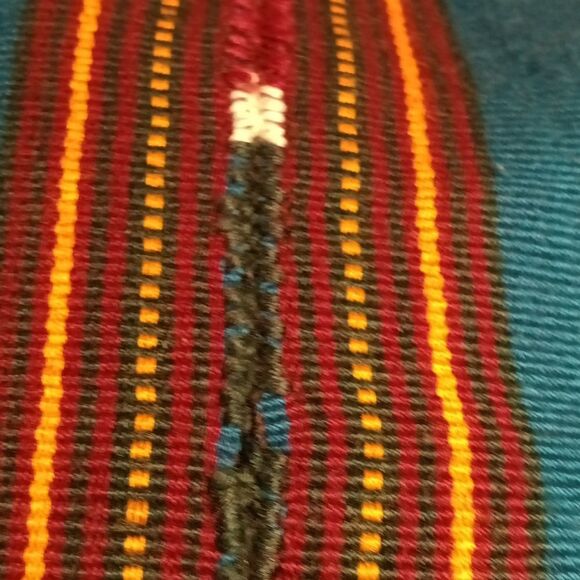 Vintage Large Heavy Weight Twill Turquoise Saddle Carriage Blanket 96X80 - Picture 7 of 9